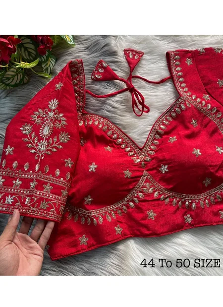 Tew Heavy Pure Vichitra Silk Fancy Blouses Wholesale Suppliers In Mumbai